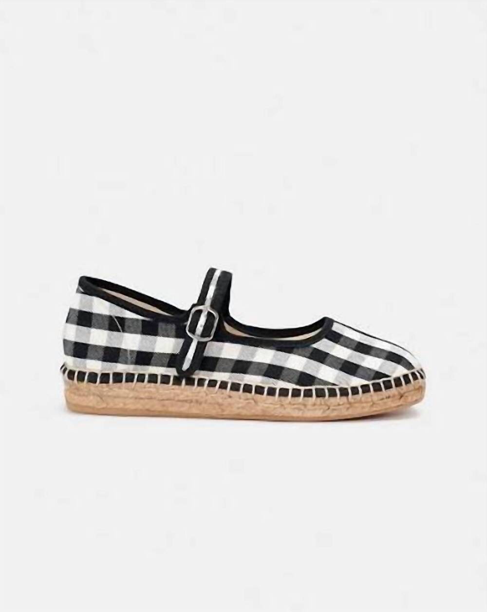 NEW NAGUISA women's peonia mj espadrille in black/white check